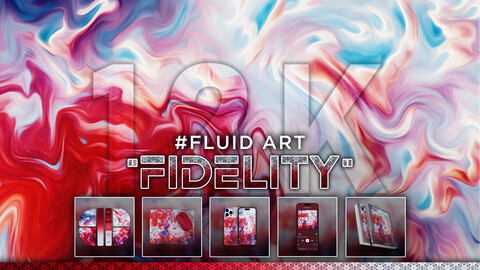 FLUID ART: "Fidelity" 12K Abstract Fluid Background