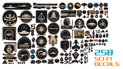 250 Sci Fi Decals Pack I - Decal Machine Ready!