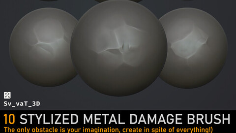 10 Stylized metal damage brush