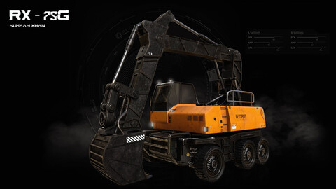 Excavator 3D Model - Maya/Unity/Unreal Engine