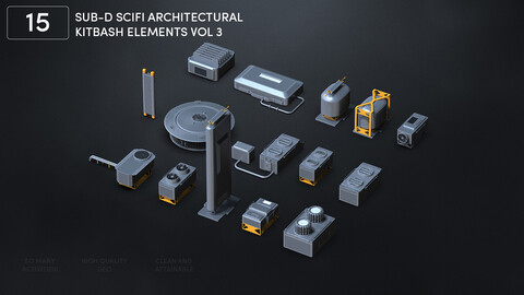 15 Hard Surface SUBD Scifi Vents & Hvac