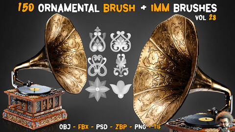 150 Ornamental Brush + Imm Brushes - Vol 28