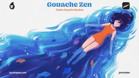 Gouache Zen Procreate Brushes