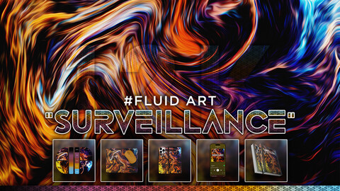 FLUID ART: "Surveillance" 12K Abstract Fluid Background