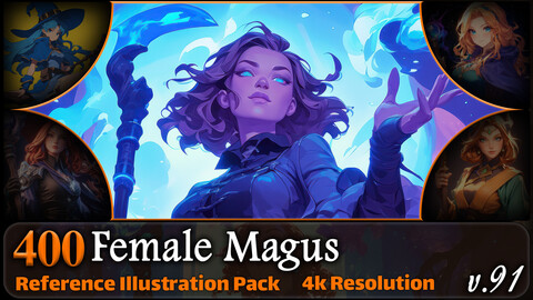 400 Female Magus Reference Pack | 4K | v.91