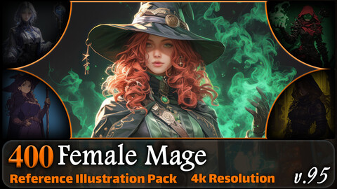 400 Female Mage Reference Pack | 4K | v.95