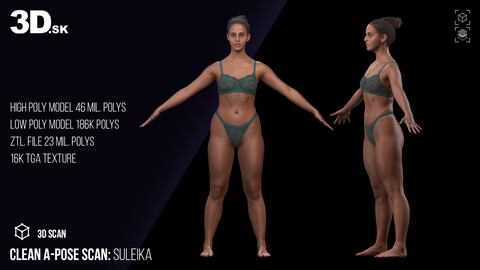 Clean A Pose 3D Scan | Suleika Underwear