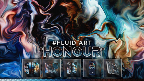 FLUID ART: "Honour" 12K Abstract Fluid Background