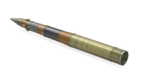 RT-2PM Topol SS-25 Sickle ICBM Missile 3D Model