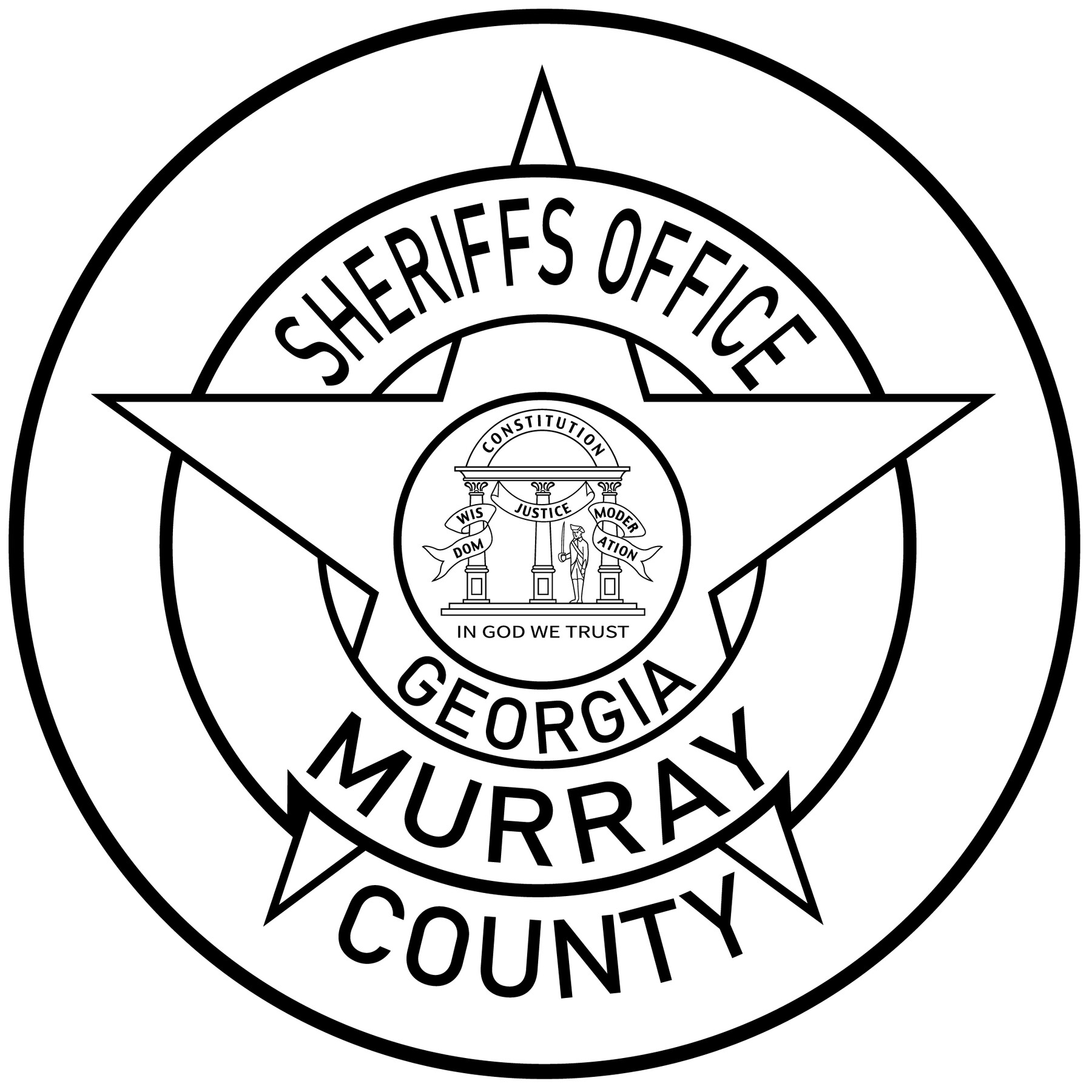 ArtStation - MURRAY COUNTY GEORGIA Blank,outline vector,SVG Badge, DXF ...