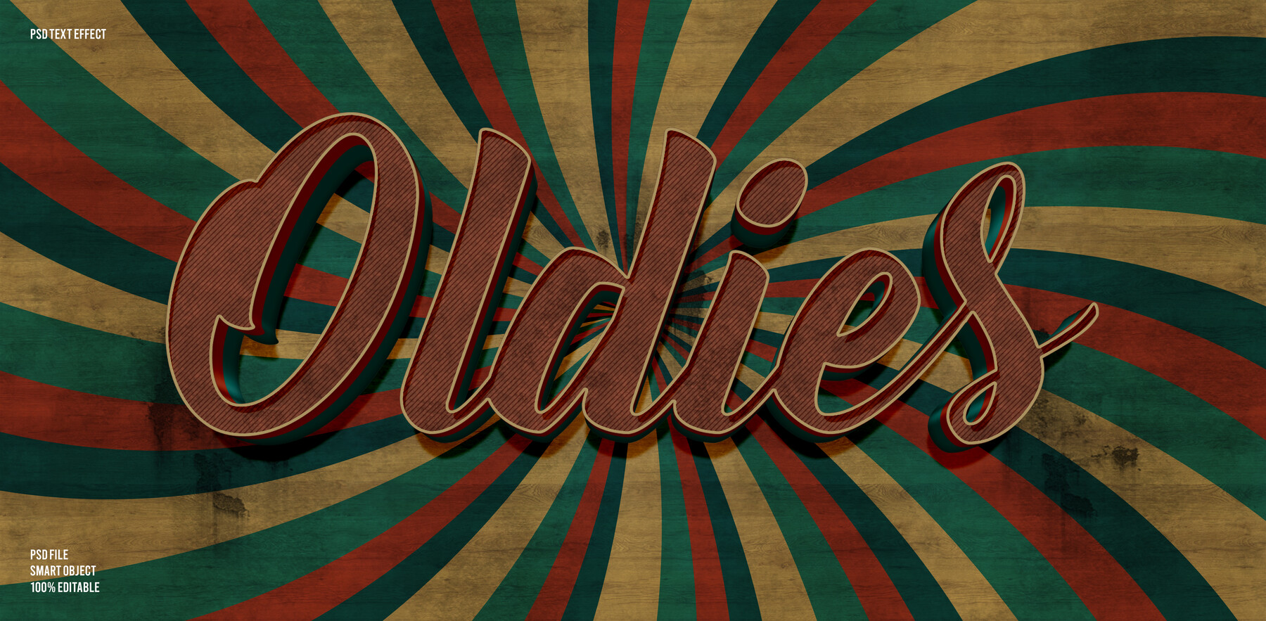 ArtStation - 3D Oldies. PSD fully editable text effect. Layer style PSD ...