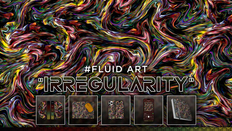 FLUID ART: "Irregularity" 12K Abstract Fluid Background