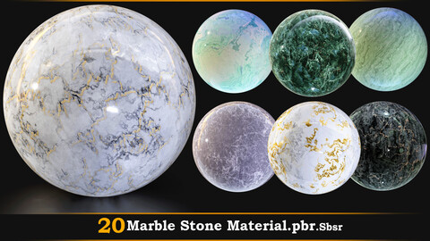 20 Marble stone Material.Pbr.Sbsr