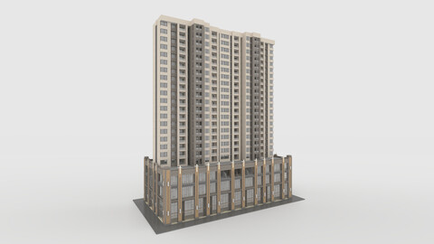 3D Model Tower Apartment 3