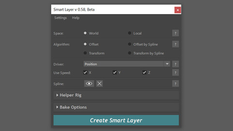 Smart Layer v0.58, Beta (Python Script for Maya) - Floating License, 10 Users