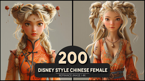 Disney Style Chinese Female 4K Reference/Concept Images