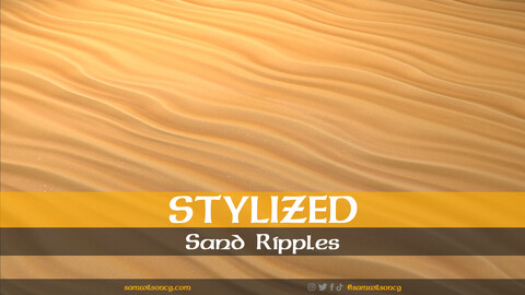 Stylized Sand Ripples - PBR Tiling Texture