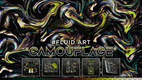 FLUID ART: "Camouflage" | Abstract Background