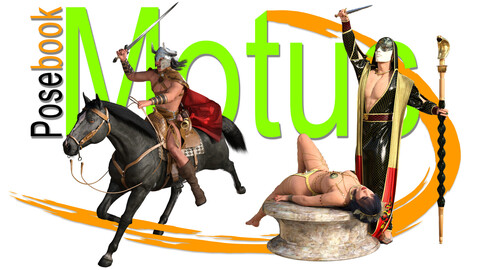 Motus Posebook: Dynamic Barbarian Poses with 1.928 Images and Photoshop/Affinity Photo Files