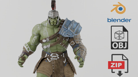 Sakaaran Champion Hulk Lowpoly RIgged