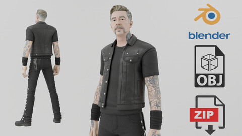 James Hetfield Metallica Lowpoly RIgged