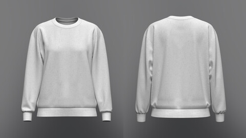 Women Loose fit Sweatshirt 3D Model