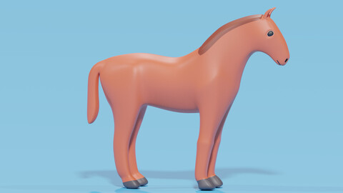 Cartoon Horse 3D model