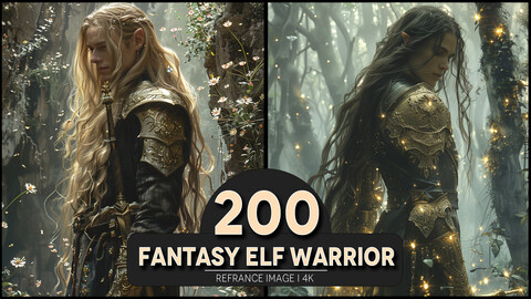 Fantasy Elf Warrior 4K Reference/Concept Images