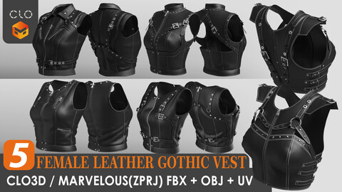 5 GOTHIC LEATHER TOP