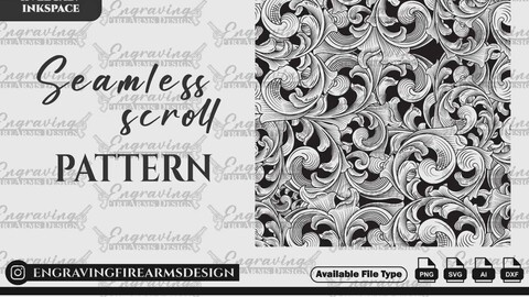 Seamless Scroll Pattern svg,lasercut,engravingfiles,scrolldesign,engravingdesign,engravingpattern,metalart