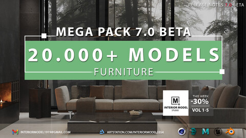 MEGA PACK | 20.000+ Models furniture | Asset Libraries