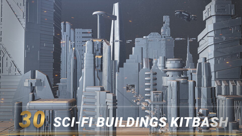 30 SCI-FI Buildings - Kitbash