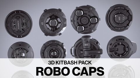 ROBO CAPS 3D Kitbash