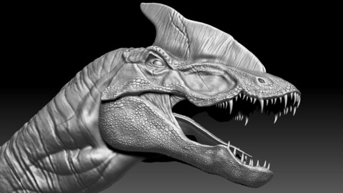 Hybrid Dilophosaurus Sculpt Project