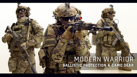 Modern Warrior - 200 Photos | Military Gear & Poses Reference Pack