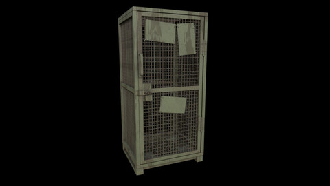 Military Metal Locker 01