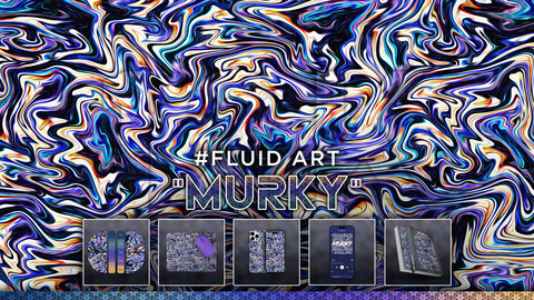 FLUID ART: "Murky" 12K Abstract Fluid Background