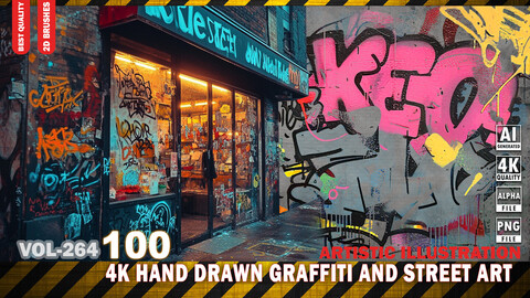 100 4K HAND DRAWN GRAFFITI AND STREET ARTS - ARTISTIC ILLUSTRATION - HIGH END QUALITY RES - (TRANSPARENT & ALPHA) - VOL264