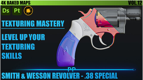 Revolver / Texturing Mastery / 4K Baked Maps