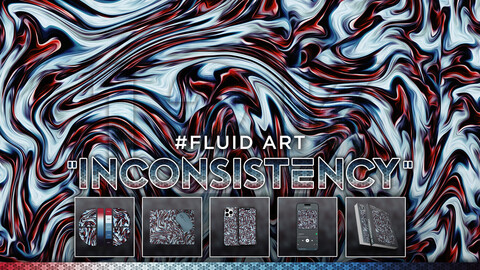 FLUID ART: "Inconsistency" 12K Abstract Fluid Background