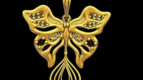 Butterfly Angel Diamond Pendant