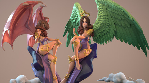 Angel Dinama / 3D Print Model STL / Render Images