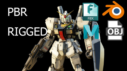 GUNDAM MK-II 3Dmodel rigged with realistic texture