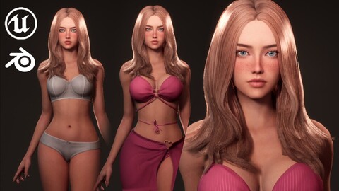 F3 Nadine - Customizable Game Character