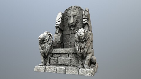 Lion Stone Throne