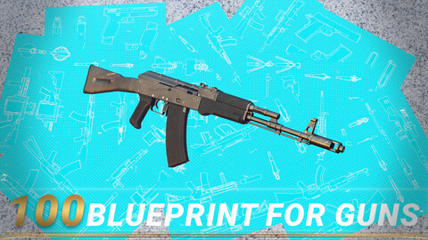 100 Gun Blueprints - 4K