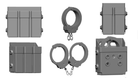 Police Equipment Accessories -  zbrush  imm brush