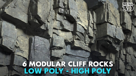 6 Modular Cliff Rocks - 240809