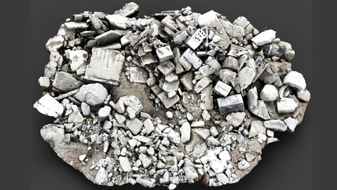 destroyed house ruins debris part1 photogrammetry