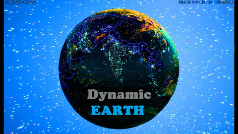 Dynamic Earth with Day, Night, Cloud, Water - 3D Earth Sphere Unreal Engine 5.4 Project